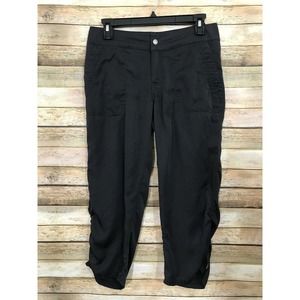 Lucy Womens Size XS Black Capri Cargo Pants
